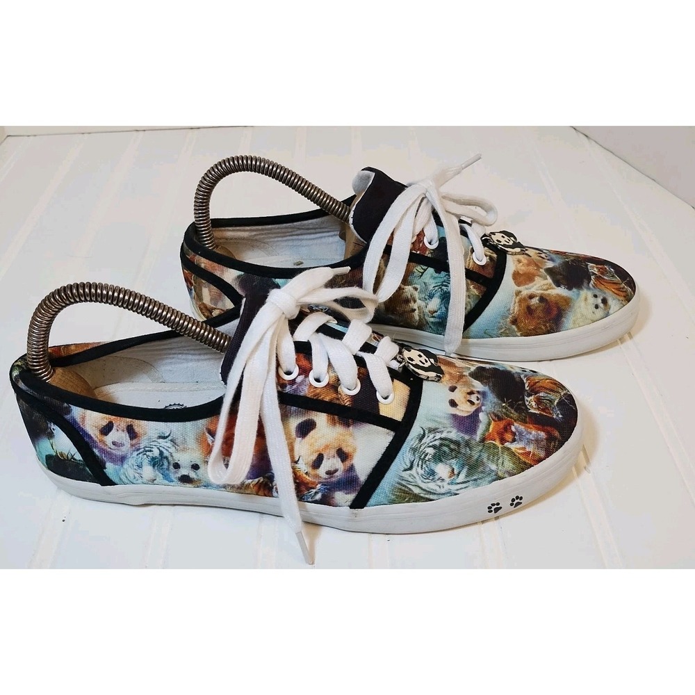 The Bradford Exchange Wildlife Shoes‎ Womens 9 Canvas Sneakers Protect The Wild